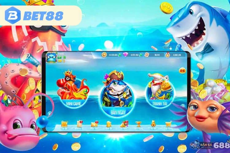 Đa dạng cá tựa game bắn cá tại Bet88