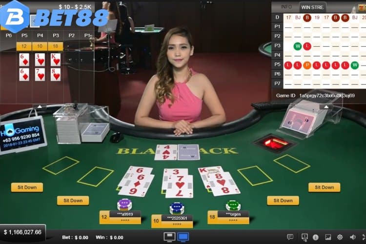 Hướng dẫn chơi Blackjack Bet88